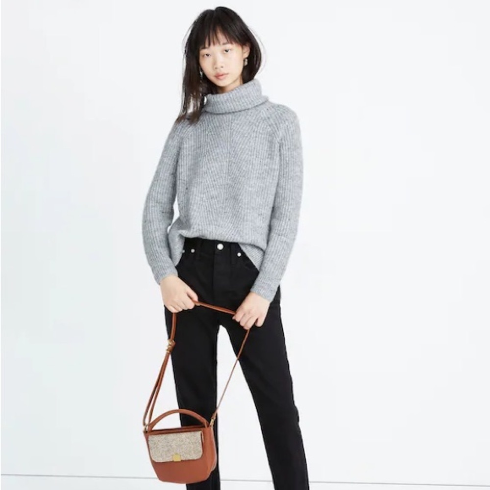 Madewell Donegal Mercer Turtleneck Sweater Wool Blend in Coziest Yarn Size XS